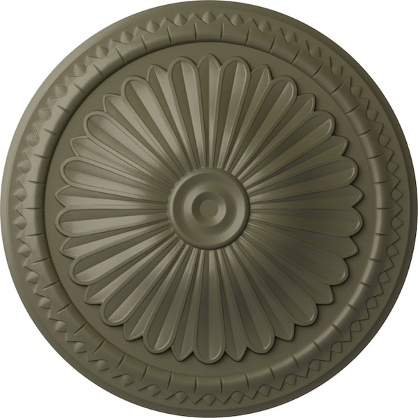 Ekena Millwork Alexa Ceiling Medallion (Fits Canopies up to 3"), Hand-Painted Spartan Stone, 15"OD x 1 3/4"P CM14AXSSF - main